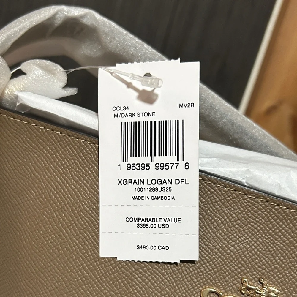 Coach Logan Duffle Bag brown New leather original crossbody bag